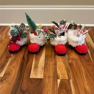 Santa boots ideal for gift cards or putting presents in